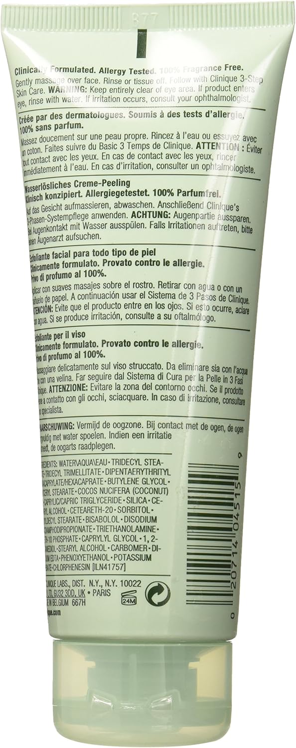 Clinique 7 Day Scrub Cream Rinse-Off Formula, 100 ml, Clear, 100 ml (Pack of 1) - Image 3