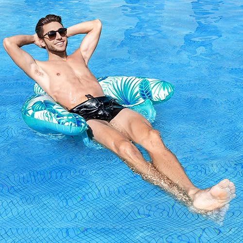Inflatable Pool Floats Adult Pack Floating Pool Chair Lounge