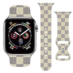 Luxury Checkered Designer Strap Compatible with
