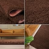 THE RUGS Living Room Shaggy Rug Brown 200x290 cm 30 mm Thick view 5
