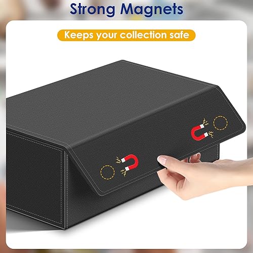 Homthy 1200+ Card Deck Case for Trading Cards, Leather Commander Card Storage Box Magnetic Card Holder Fit for MTG TCG and Sport Cards in Saudi Arabia | Whizz 2522048011 Homthy 1200+ Card Deck Case for Trading Cards, Leather Commander Card Storage Box Magnetic Card Holder Fit for MTG TCG and Sport Cards in Saudi Arabia | Whizz 2522048011