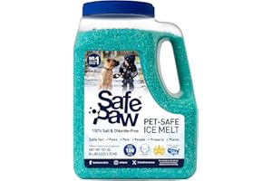 Safe Paw Pet Safe Ice Melt – Child/Plant Safe | No Salt, Chloride, Calcium or Magnesium| Safe for Concrete Driveway, Sidewalk