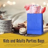 Thepaperbagstore 10 Blue Small Paper Party Bags With Handles 18x22x8cm view 6
