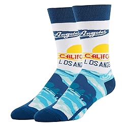 ooohyeah Men’s Funny City Crew Socks, Crazy