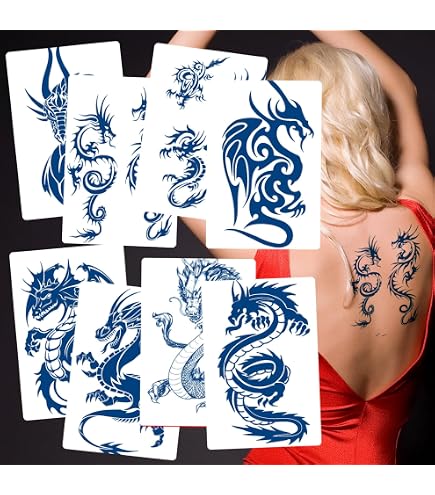 Amazon.com : Kotbs 6-Sheet Semi-Permanent Temporary Tattoos