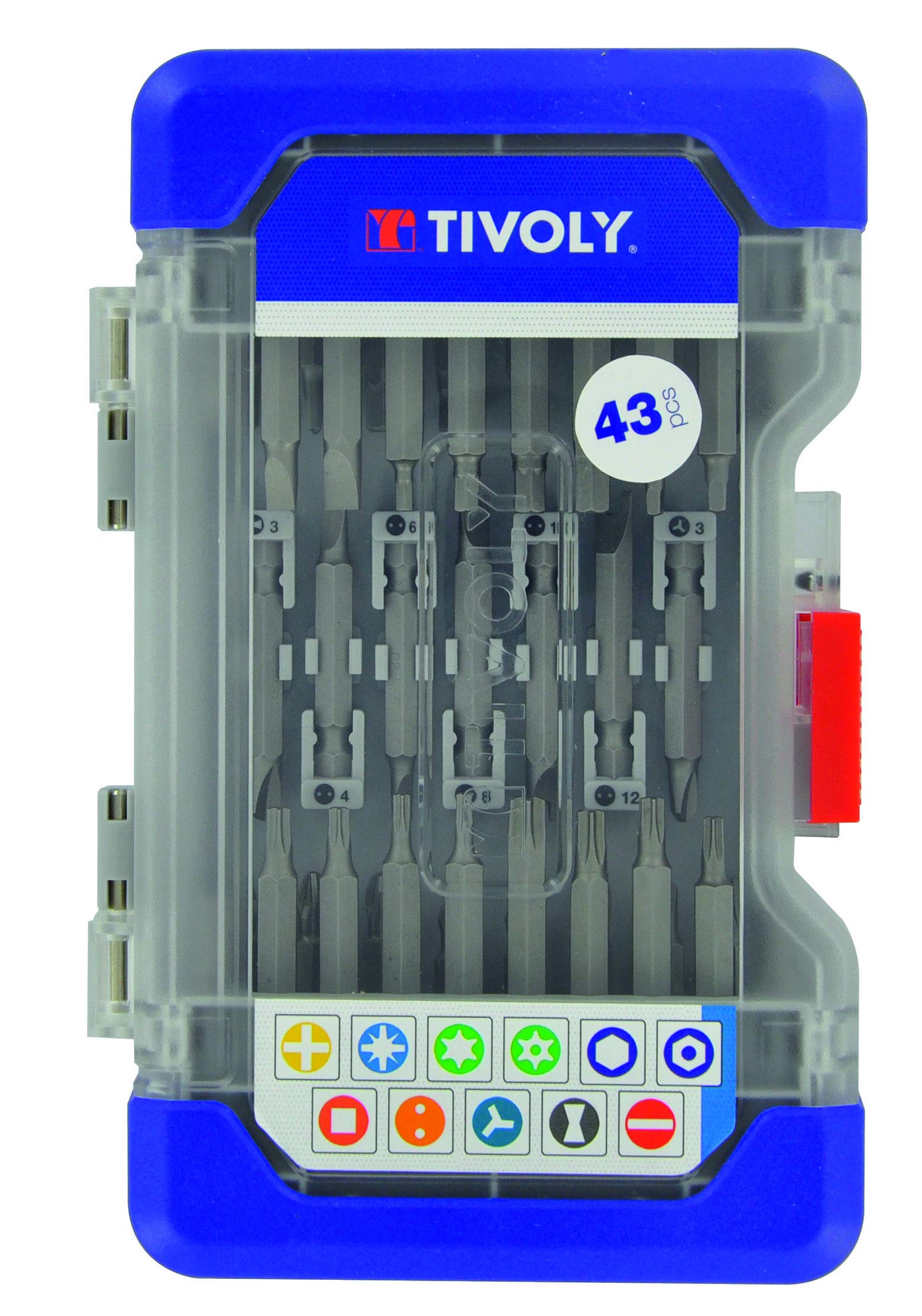 TIVOLY 11501570044 Set of 43 Long Screwdriver Bits, Not Concerned