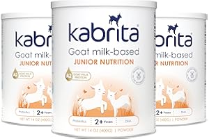Kabrita Junior Goat Milk Powder for Kids - Easy to Digest Powdered Goat Milk Ages 2-7 - Immunity Boosting Containing Vitamin C, D, E, Protein & Calcium - Non-GMO Gentle on Sensitive Tummies - 14Oz (Pack of 3)