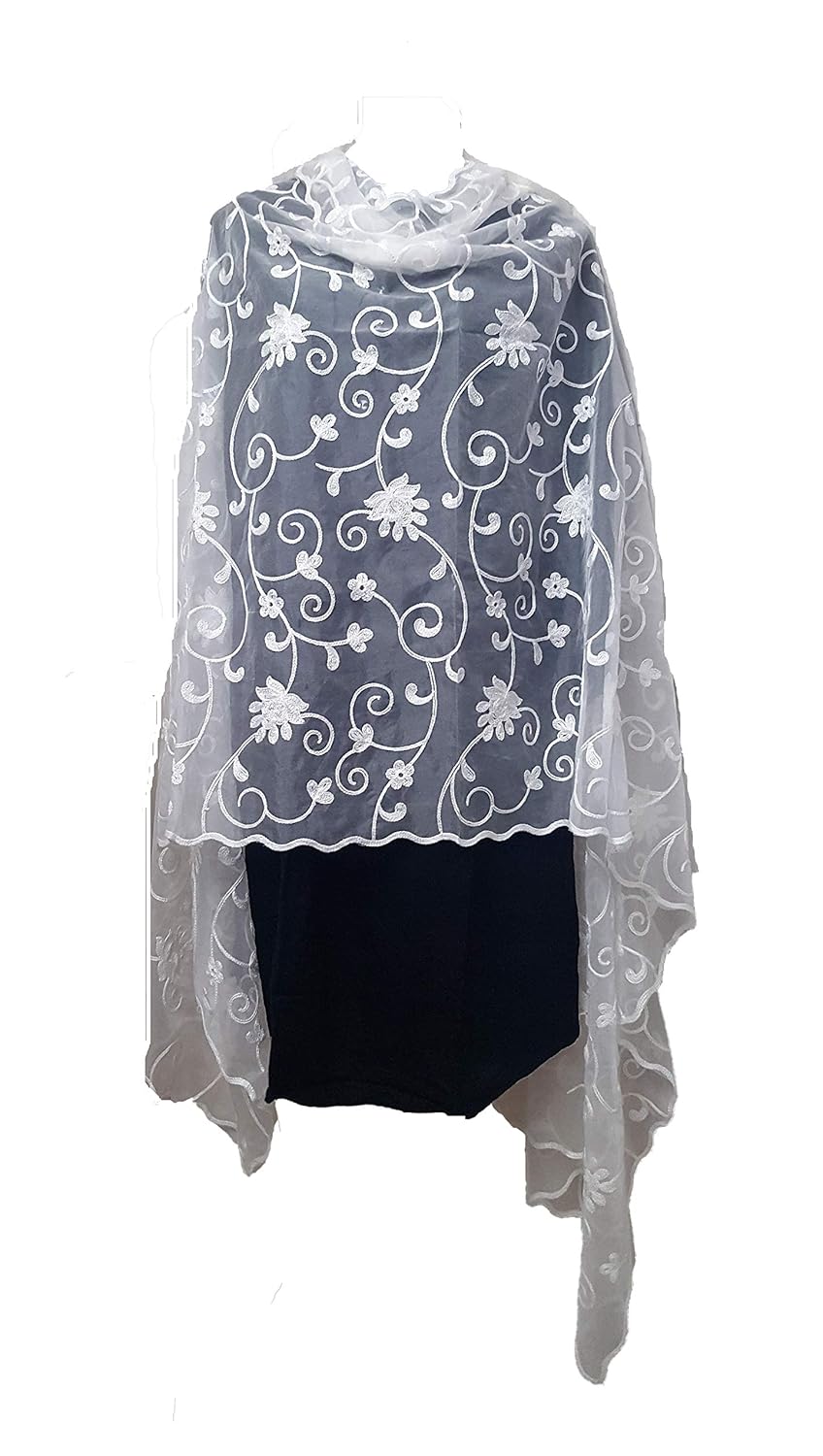 skhoza women's embroidered dupatta (116dup,white,free size)