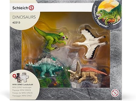Amazon シュライヒ 恐竜 ミニ恐竜とジオラマパズルセット 森林ゾーン フィギュア ロボット 子ども向けフィギュア おもちゃ