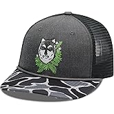 BASSDASH Camo Rope Trucker Hat Adjustable Embroidered Baseball Cap Mesh Back for Duck Deer Hunting Fly Fishing Camping