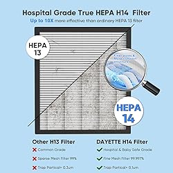 DAYETTE Air Purifiers for Home with H14 Hepa