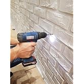 Faux Brick Wall Panels, 3D FRP Wall Panel Resin Fiberglass Material for House Exterior and Interior Use 32 sq.ft/Box (Matt White, New London, 45" X 27"/ PIC)