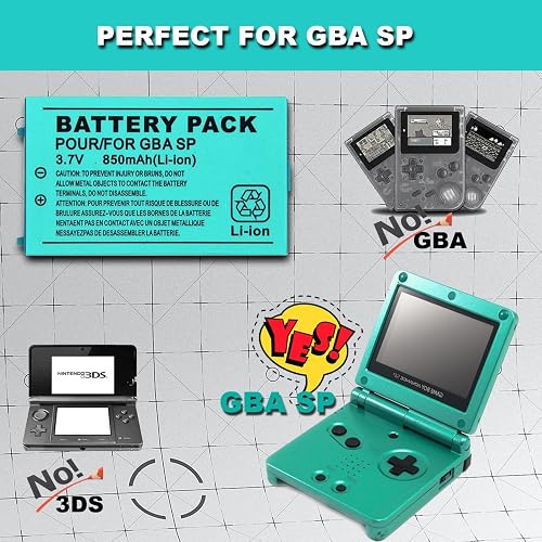 GBA SP Replacement Battery – 750mAh Real Battery For Game Boy Advance SP 4 thumbnail image