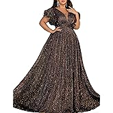 VOUIAO Women Plus Size Wedding Guest Summer Long Prom Dress A Line Elegant Formal Evening Party Cocktail Bridesmaid Gown