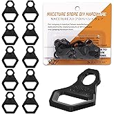 NACETURE Motorcycle Tie Down Anchor Hook Heavy Duty Stainless Steel 10 Pack - Dirt Bike Tie Down Strap Rings Accessories for Truck, Camper, Trailer, Truck Bed Tie Down Anchors