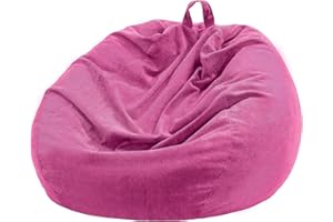 Nobildonna 3 ft Bean Bag Chair Cover (No Filler) 35"×43" Large Stuffed Animal Storage Bean Bag Washable Big Beanbag Chair Cov