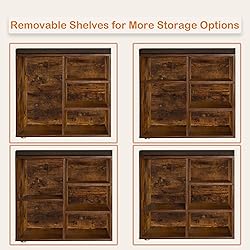 DINZI LVJ Shoe Storage Bench with Cushion, Cubby