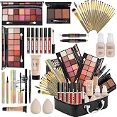 All in One Makeup Kit for Women Full Kit,Makeup Set for Women, Includes Eyeshadow Palette/Foundation/lip gloss/Eyeliner/Mascara/makeup Brush,Makeup Gift Set for Christmas &amp; Birthday&amp;Holiday&amp;Everyday.