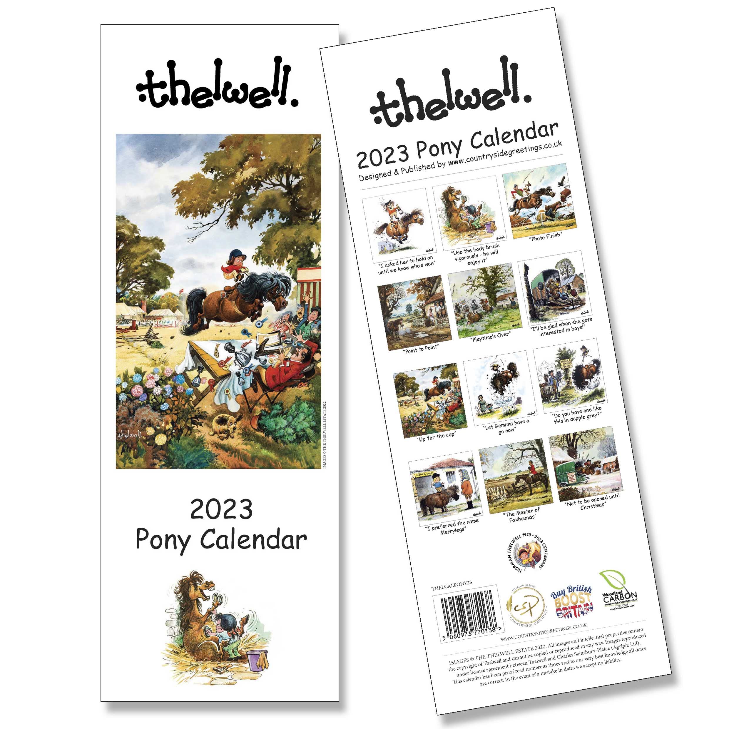 thelwell Pony Calendar 2023. Featuring 12 Iconic Horse Cartoons. Great for Horsey Homes