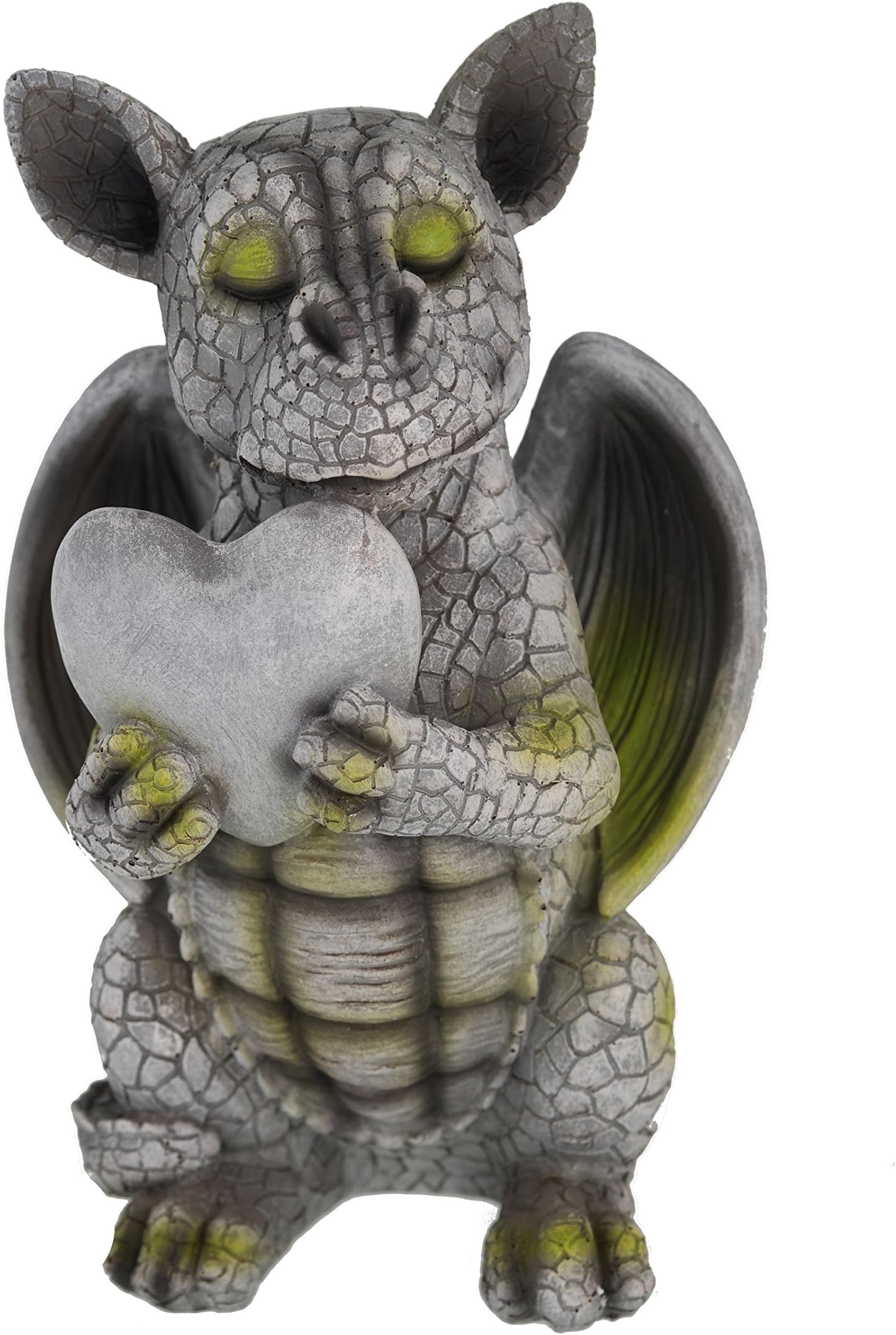 Udo Schmidt Dragon child in love with heart garden figure love skulpture gargoyle