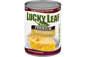 Lucky Leaf Pie Filling & Topping 21oz Can (Pack of 4) (Pineapple)