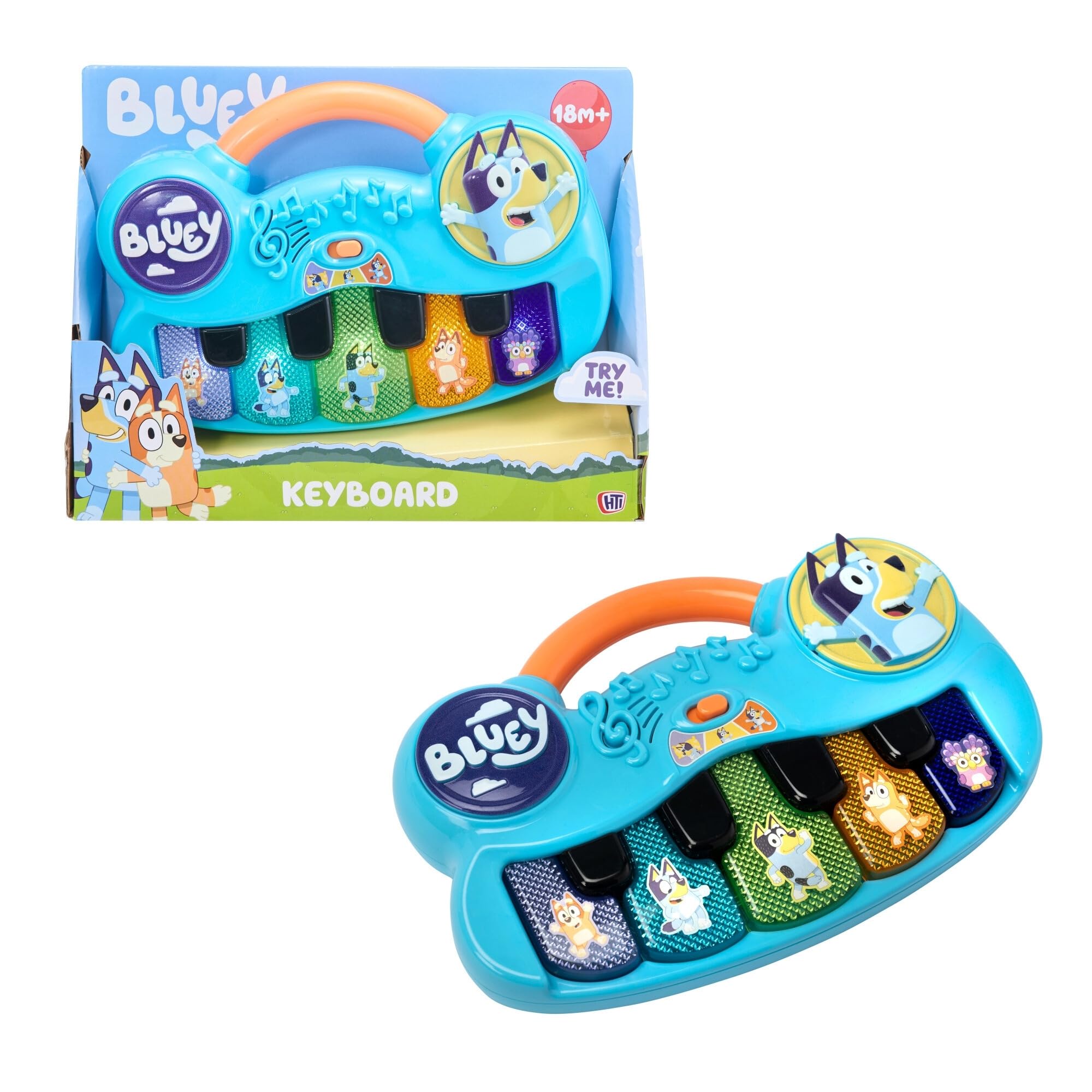 Bluey My First Keyboard | Interactive Musical Piano Toy for Toddlers | Colourful Keys with Lights, Sounds & Fun Mode | Educational Learning Toy for Kids 12 Months+ | Encourages Music Creativity & Play