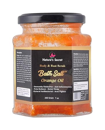 Nature's secret Bath Salt (Orange Flavoured, 200 Gm)