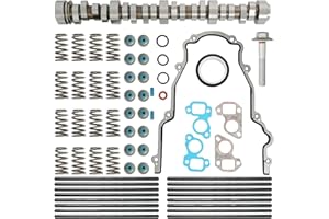 QUAKINETRIX 5.3L Sloppy Stage 3 Camshaft Kit w/Valve Spring & Push Rod Timing Cover Gasket For 4.8 5.3 5.7 6.0 LS1 LS2 LS6 LQ4 LQ9 V8 GMC Chevrolet 1997-2013 Gen III/IV E1841P PAC-1218 HL2148S