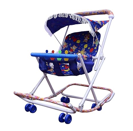ABASR Baby Kids Multicolour 3 in 1 Walker Blue Fancy