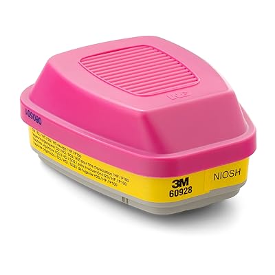 3M Organic Vapor/Acid Gas Cartridge/Filter 60928, P100 Respiratory Protection  (Pack of 2)