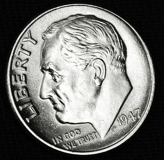 1947 P Silver Roosevelt Dime Mint State Exceptional Quality Gem