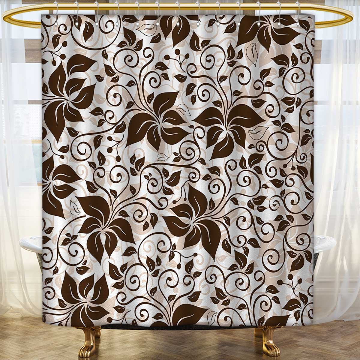 Amazon Com Earth Tones Shower Curtains Waterproof Long Brown