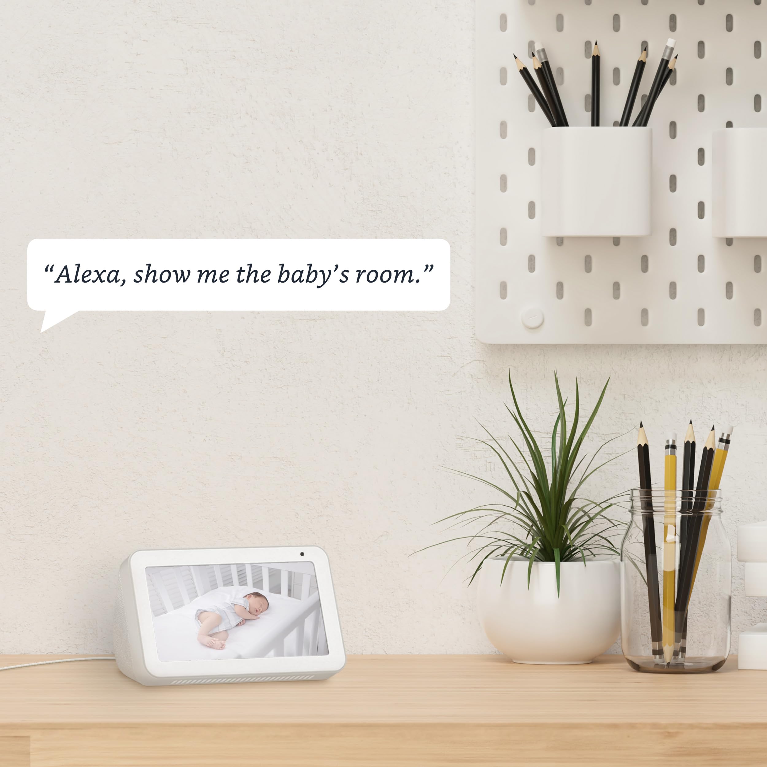 Feit Electric Indoor Security Camera with Motion Detection, 30ft. Night Vision, 360° Adjustable Head, 2.4GHz WiFi, 2-Way Audio, 1080p HD, Works with Alexa & Google Asst, Plug-in, White - CAM1/WIFI - View 2