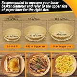 ColoZee 9.5 Inch Air Fryer Liners, 100pcs Disposable Parchment Paper view 4