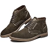 Arkbird Mens Chukka Boots, Genuine Suede Leather Classic Fashion Casual Ankle Lace-up Dress Boots for Men