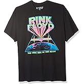 Liquid Blue Unisex-Adult Pink Floyd Dark Side of The Moon Blacklight Print T-Shirt