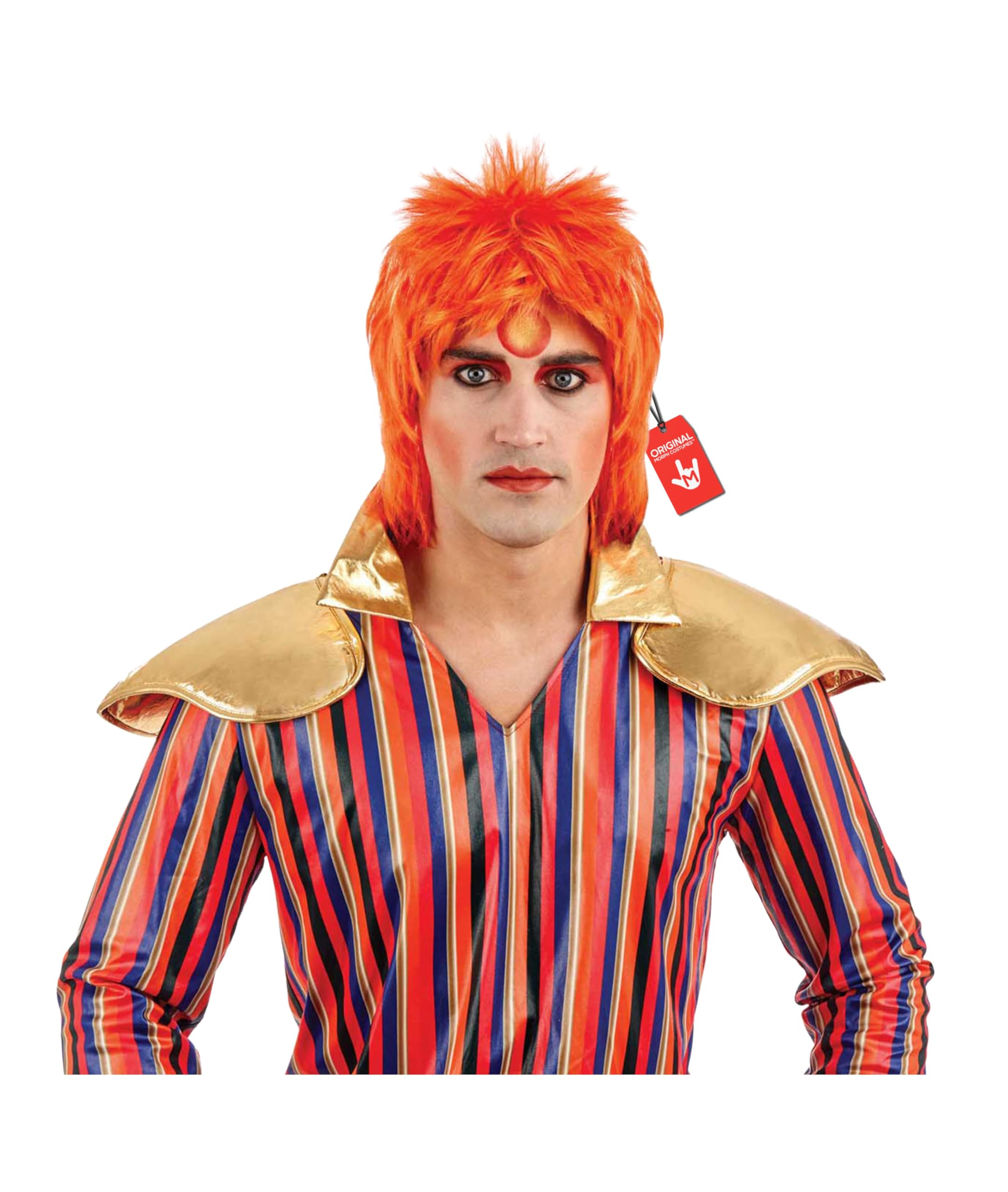 Mens Wig Short Curly Orange Ginger Wig Men Boyband Fancy Dress Men Punk Rock Star Wigs 60s 70s 80s Costume Accessories