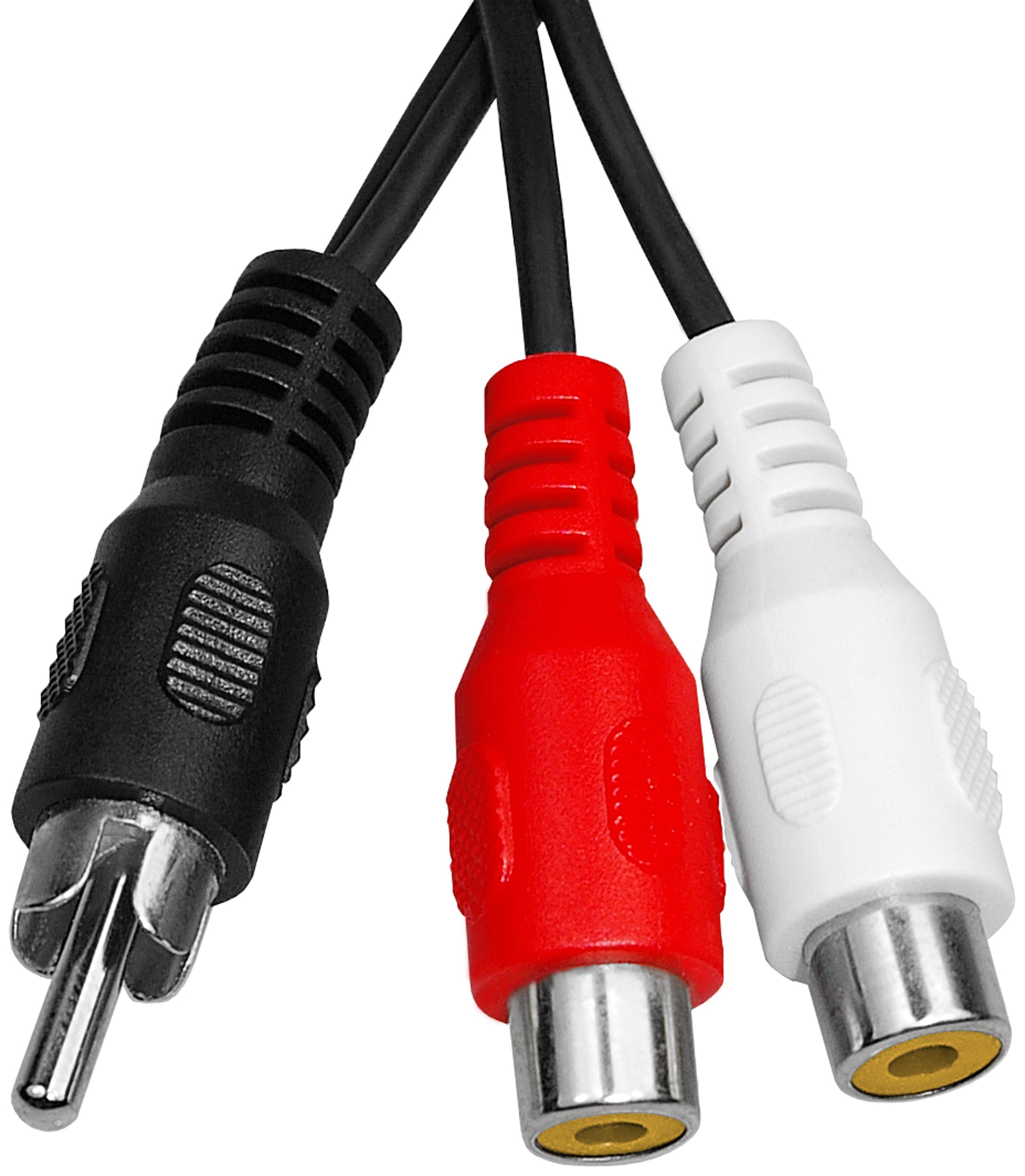 mumbi 08479 RCA Splitter Y Adaptor/RCA Y Cable 1x RCA/Jack Male to 2x RCA Female 20 cm