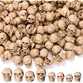 Civaner 40 Pcs Mini Skulls Resin Skeleton Heads Halloween Bulk Decor | Creepy Figurines for Party Favors, Dollhouse Garden Vase Table Decor, Spooky Scene Displays, Gothic Style Ornaments