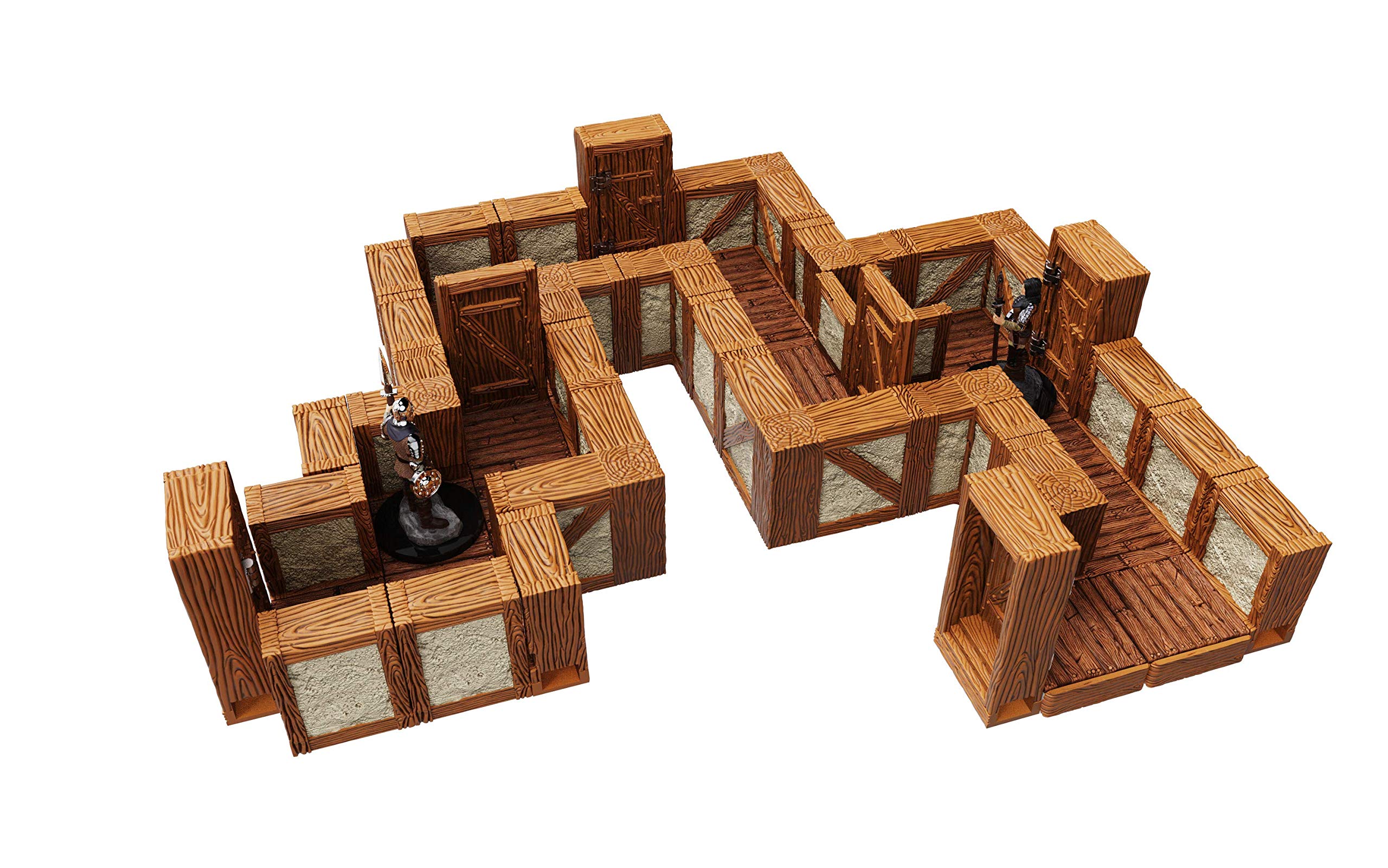 Warlock Tiles: Expansion – 1 in. Town & Village Straight Walls