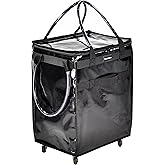 Reusable Grocery Bag On Wheels Large Capacity Shopping Trolley Foldable Rolling Tote Bag with Heavy Duty Handle for Travel