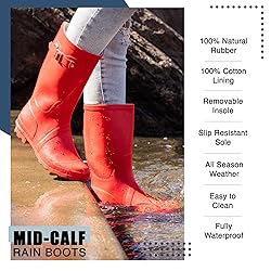 NORTY Women's Hurricane Wellie Rain Boots