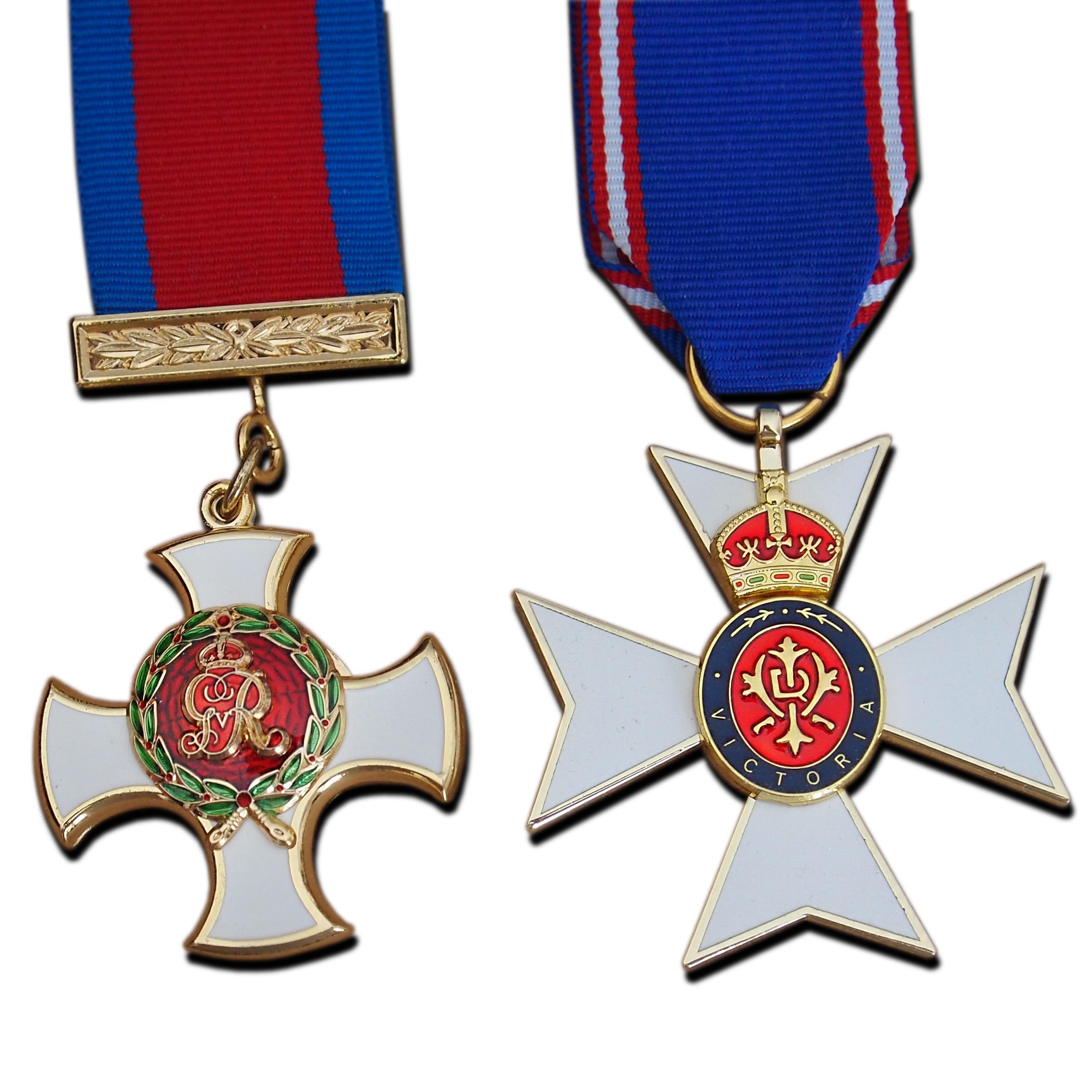 Trikoty Royal Military Medal Set Distinguished Service Order DSO & Royal Victorian Order Cross RVO Reproduction