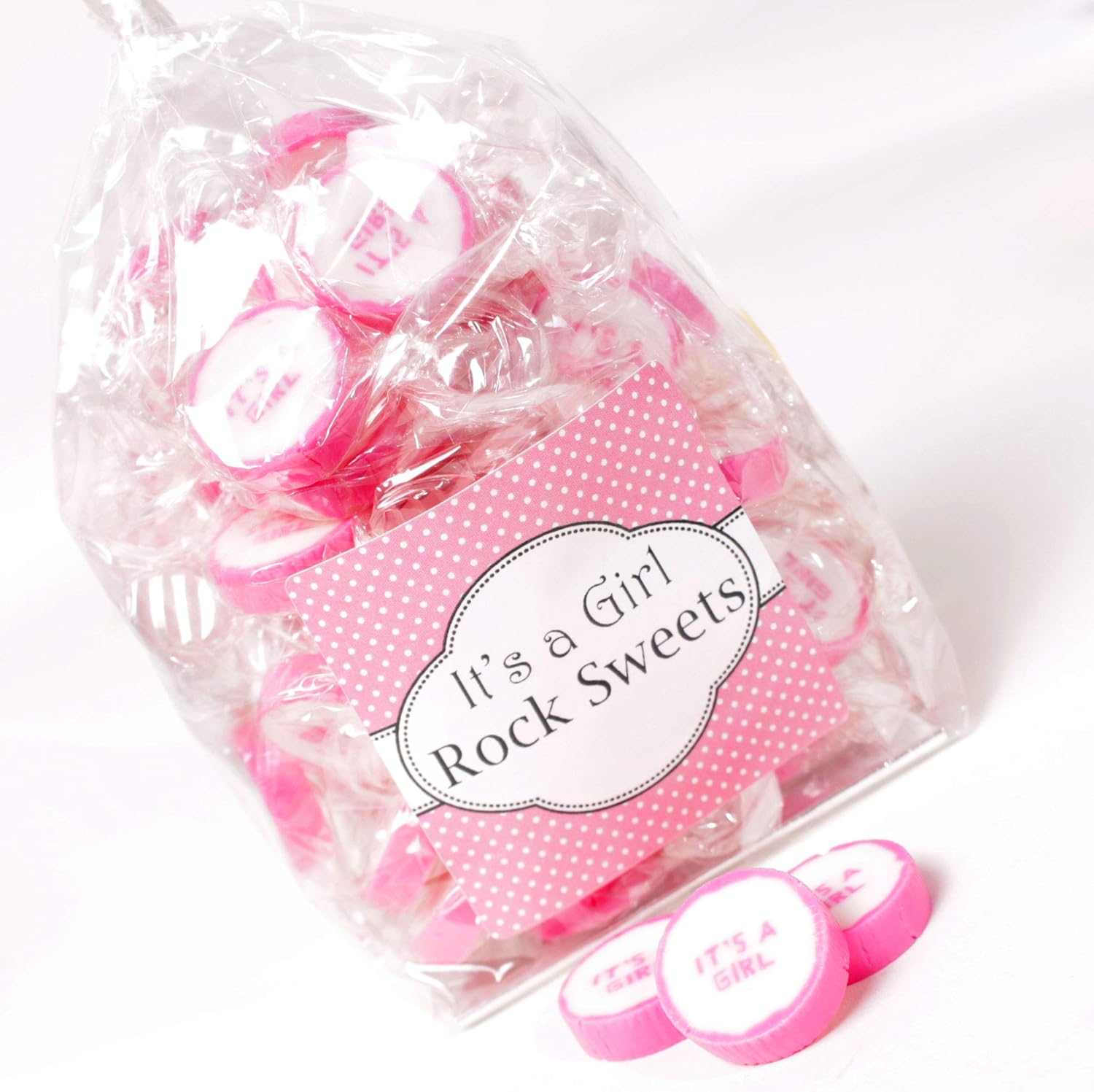 pink sweets for baby shower