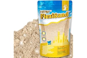 NiToy FlexiSand 2.2Lbs Play Sand, Never Dries Out-Fun for 3 Years and up Kids Bulk Refill for Sensory Sand Box Toys, Ideal for Shaping, Squeezing and Molding (Orignial Color)