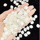 100PCS Flat Shell Beads for Bracelet,Cute White Aesthetic Beads with Holes,Bulk Mermaid Accessories Women DIY Hair Clip Jewelry Making Resin Charms for Crafts