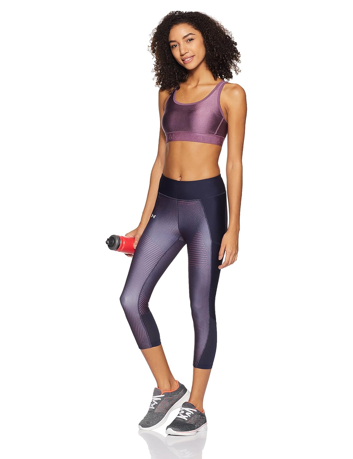 under armour fly by printed capri women's sports leggings