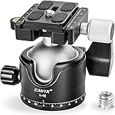 CAVIX Tripod Ball Head with 1/4" Arca Swiss Quick Release Plate Aluminium Tripod Ball Head Mount Large Ball