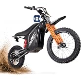 Electric Dirt Bike 50MPH, 8000W Peak Mid-Drive Motor Electric Motorcycle for Off-Road, 60V Battery, 60Miles Range, Full Suspension, Hydraulic Disc, NFC Unlock, Magnetic Tether for Teens Adults, Black