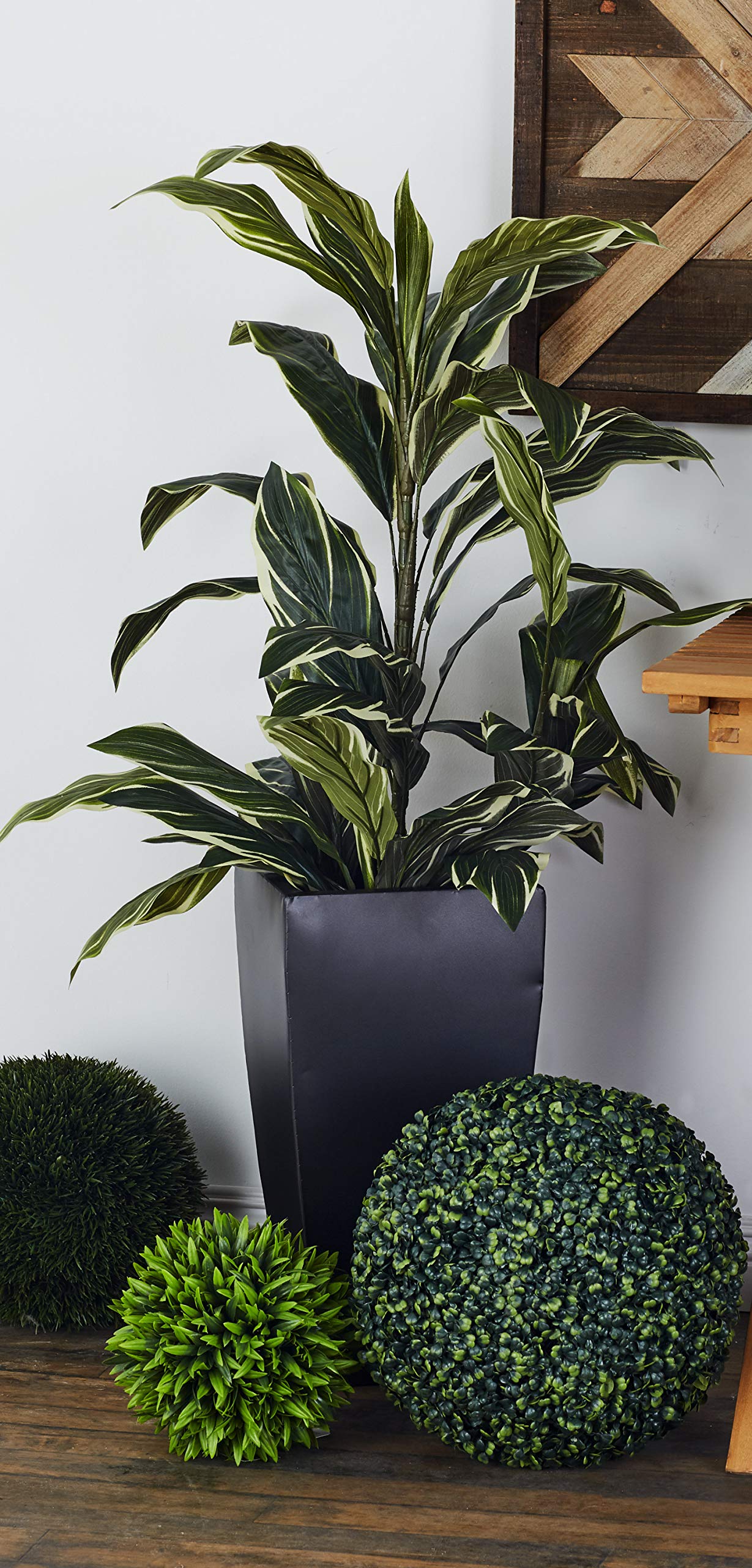 Set of 3 Modern 20, 25, and 30 Inch Tapered Square Gray Iron Planters